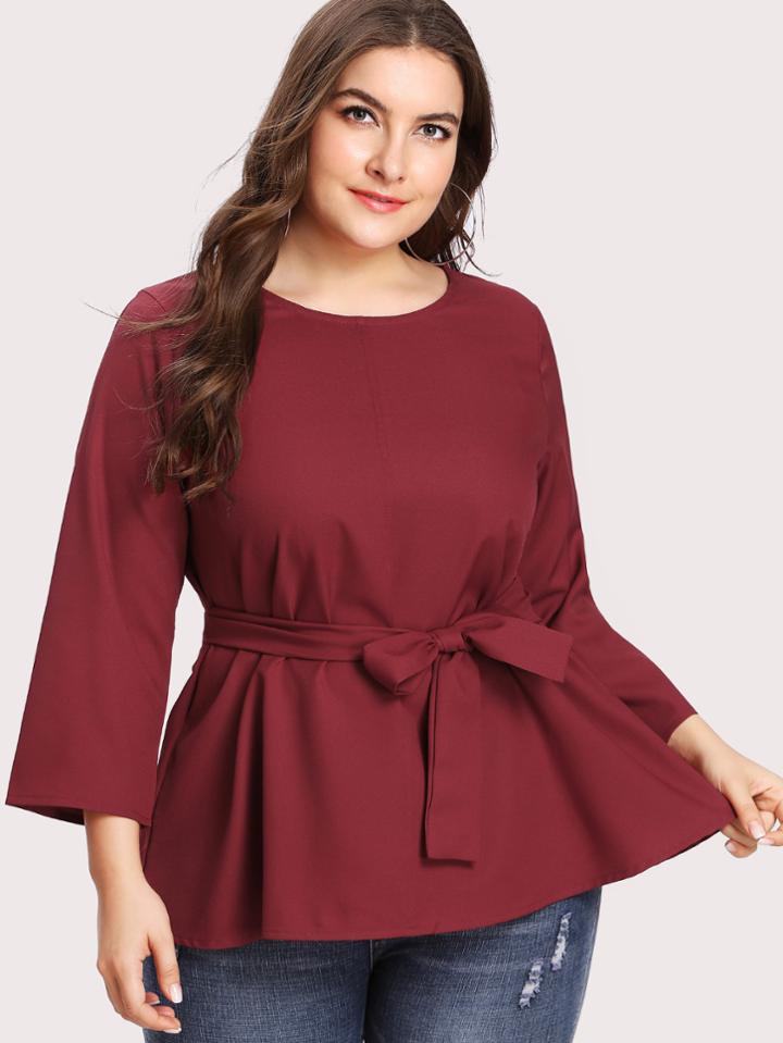 Shein Self Tie Blouse