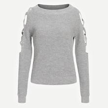 Shein Cut Out Sleeve Solid Sweater