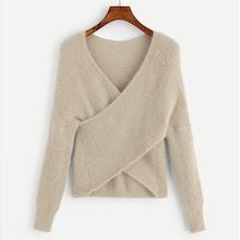 Shein Criss Cross Solid Jumper