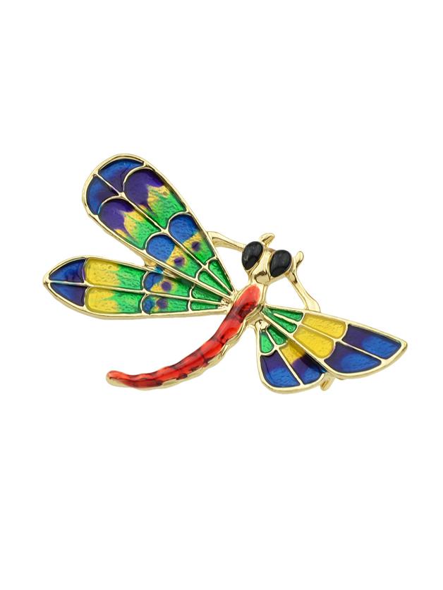 Shein Colorful Enamel Dragonfly Shape Big Brooches