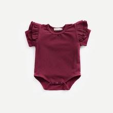 Shein Toddler Girls Frill Plain Romper
