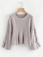 Shein Split Sleeve Tie Detail Jumper