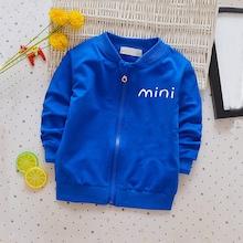 Shein Toddler Boys Car & Letter Print Zip Fly Jacket