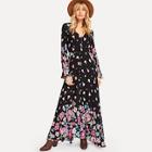 Shein Button Up Front Floral Dress