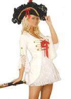 Rosewe Charming Flare Sleeve White Cosplay Costume With Hat