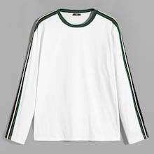 Shein Men Striped Trim Tee
