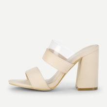 Shein Peep Toe Clear Design Heels