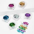 Shein Heart Shaped Glitter Sequin Manicure