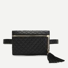 Shein Tassel Detail Quilted Bum Bag