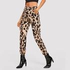 Shein Double Pockets Belted Camo Pants