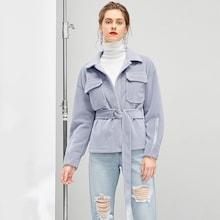 Shein Button Up Flap Pocket Coat