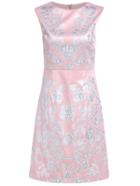 Shein Pink Round Neck Sleeveless Print Dress