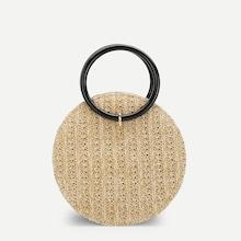 Shein Round Crossbody Straw Bag
