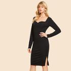 Shein 80s Slit Side Form Fitting Dress