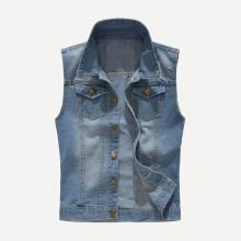 Shein Men Wish Ripped Denim Vest