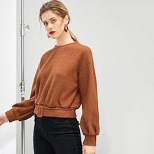 Shein Waist Belted Tunic Pullover