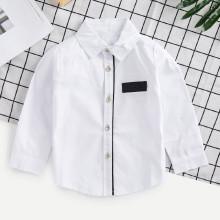 Shein Boys Tape Detail Blouse