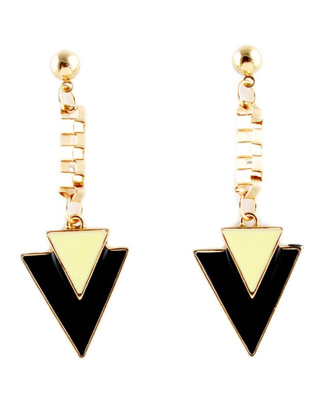 Shein Popular Individual Triangle Punk Drop Earring