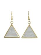 Shein Beige Acrylic Triangle Drop Earrings Brincos For Women