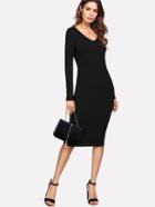 Shein Solid Slim Fit Dress