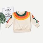Shein Toddler Girls Fringe Rainbow Print Sweatshirt