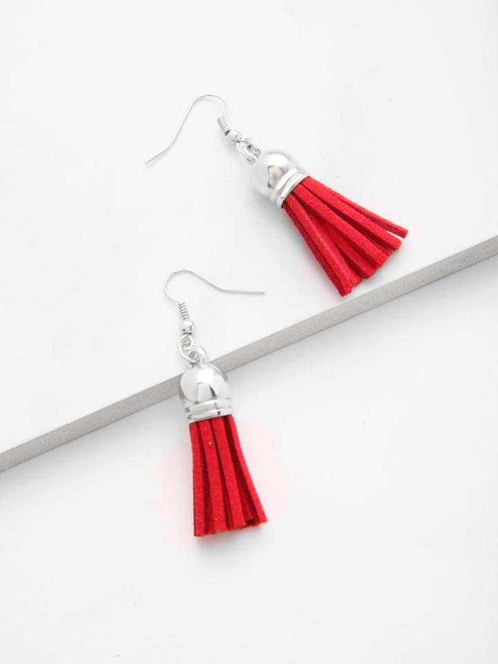 Shein Minimalist Tassel Drop Earrings