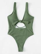 Shein Cut Out Knot Swimsuit