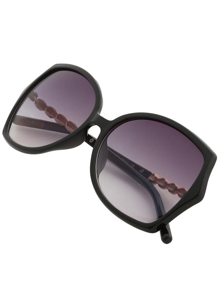 Shein Black Oversized Frame Skull Shaped Arms Sunglasses
