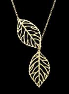 Shein Gold Leaf Chain Necklace