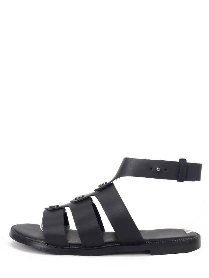 Shein Black Open Toe Studded Gladiator Sandals