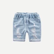 Shein Boys Ripped Make Old Denim Shorts