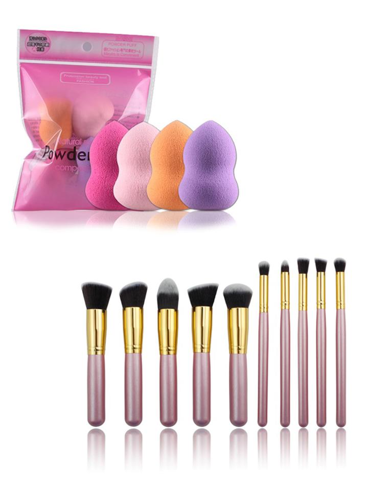 Shein Chunky Makeup Brush And Puff Set