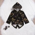 Shein Toddler Boys Slit Back Camouflage Hooded Coat
