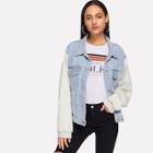 Shein Single Breasted 2 In 1 Denim Jacket