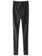 Shein Black Elastic Waist Slim Step Foot Leggings