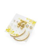 Shein Bow & Hoop Design Earring Set