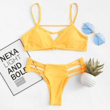 Shein Keyhole Front Caged Back Bikini Set