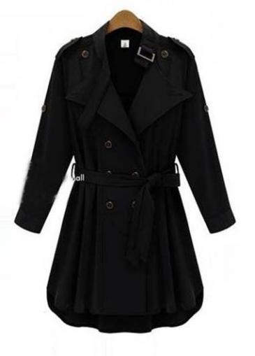 Rosewe All Matched Long Sleeve Double Breasted Trench Coat For Woman
