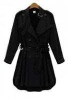 Rosewe All Matched Long Sleeve Double Breasted Trench Coat For Woman