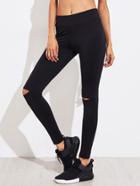 Shein Active Ripped Knee Leggings