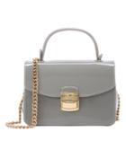 Shein Push Lock Rubber Bag With Chain - Grey