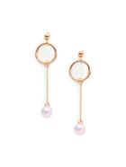 Shein Ring & Faux Pearl Design Drop Earrings