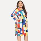 Shein Plus Colourful Patchwork Dress