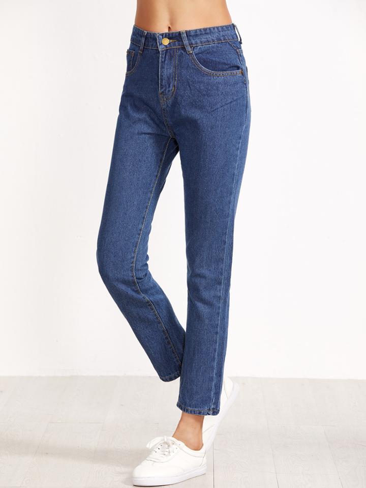 Shein High Waist Straight Jeans