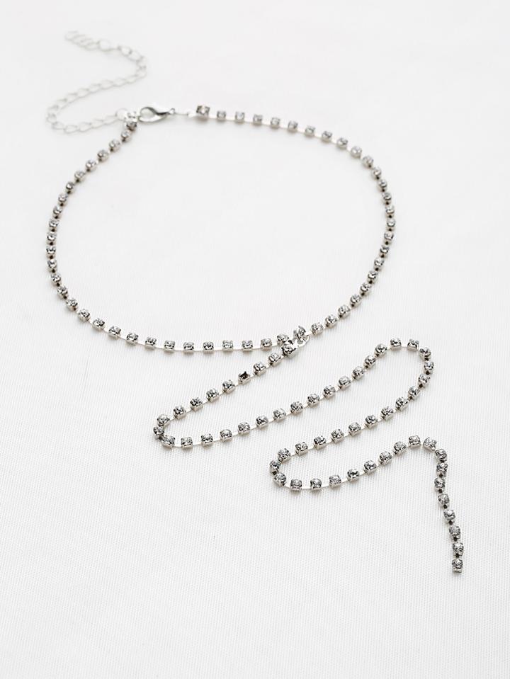 Shein Rhinestone Embellished Delicate Y-choker
