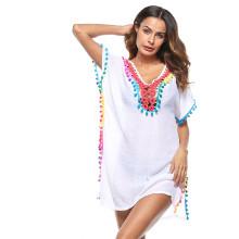 Shein Pom Pom Hem Crochet Cover Up