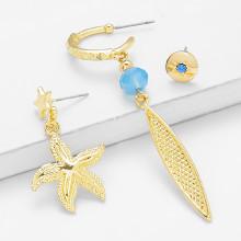 Shein Round & Flower Design Earring Set