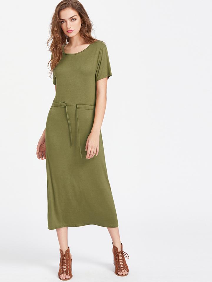 Shein Drawstring T-shirt Dress