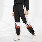 Shein Stripe And Letter Print Sweatpants