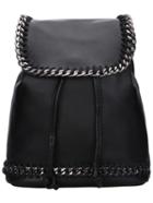 Shein Black Drawstring Magnetic Chain Backpack